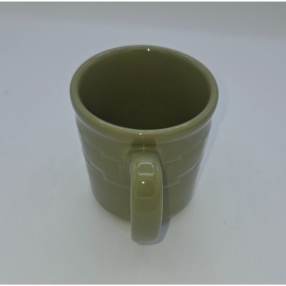 Longaberger Woven Traditions Sage Green Ceramic Mug 12 Oz Dishwasher & Microwave - Picture 5 of 7
